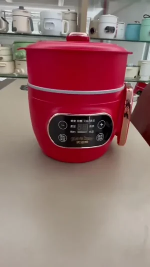 2L Multifunctional Mini Electric Rice Cooker With Steamer Household Smart Slow Cooker