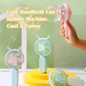 Summer Mini Handheld Fan Cartoon Antler Usb Rechargeable Small Fan Outdoor Portable Pocket Ventilation Fan