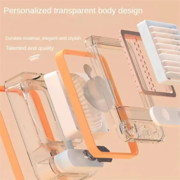 Mini cooling fan USB portable air cooler desktop silent spray watercooled air conditioning fan atmosphere light