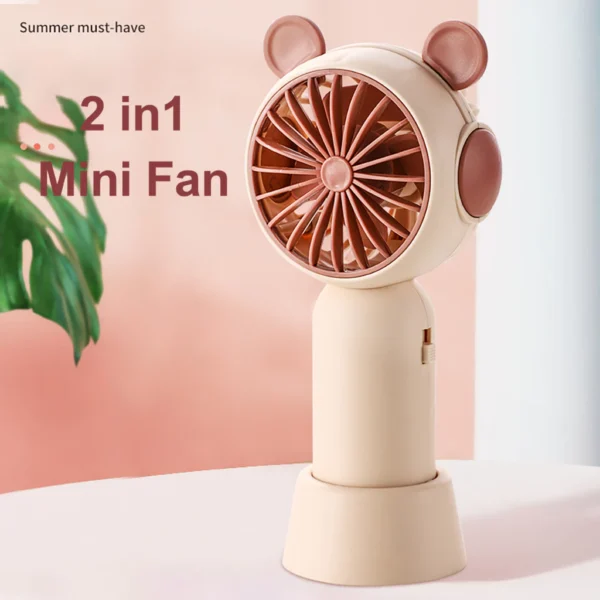 Mini fan handheld USB small desktop high wind student mute outdoor portable fan