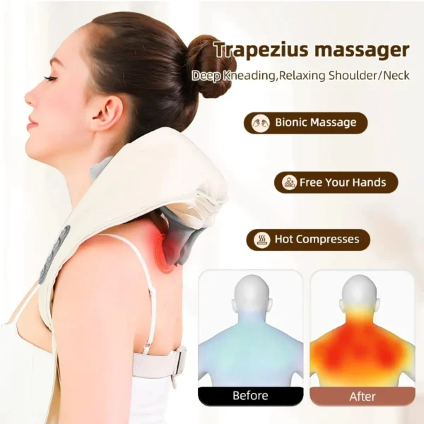 Shoulder and Neck Massager Clamp Kneading Massage Trapezius Muscle Relax Neck Massager Body Massager