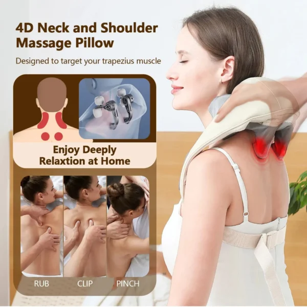 Shoulder and Neck Massager Clamp Kneading Massage Trapezius Muscle Relax Neck Massager Body Massager