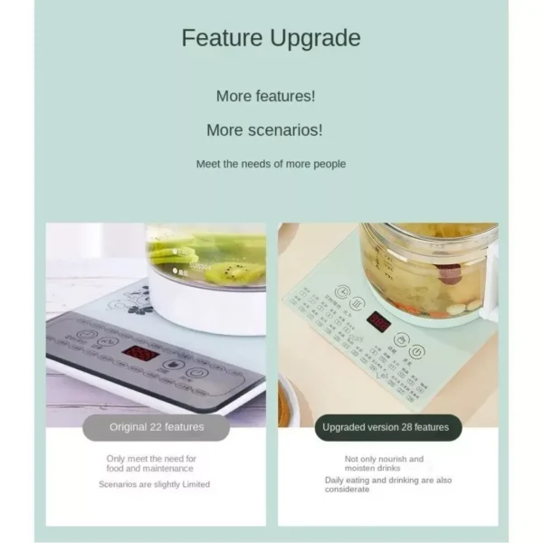 Multifunctional Electric Kettle Health Tea Pot Home Glass Kettle Thermos With Filter