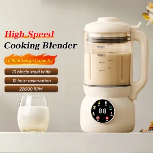 Mini Soybean Milk Maker Machine 1200ml Household Multifunction Heating Blender Almond