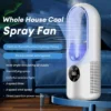 Bladeless SprayMist Fan Mini ChargerRechargeable Fan Pelembaban Portable SmallMini Air Conditioner Fan Led LampLight