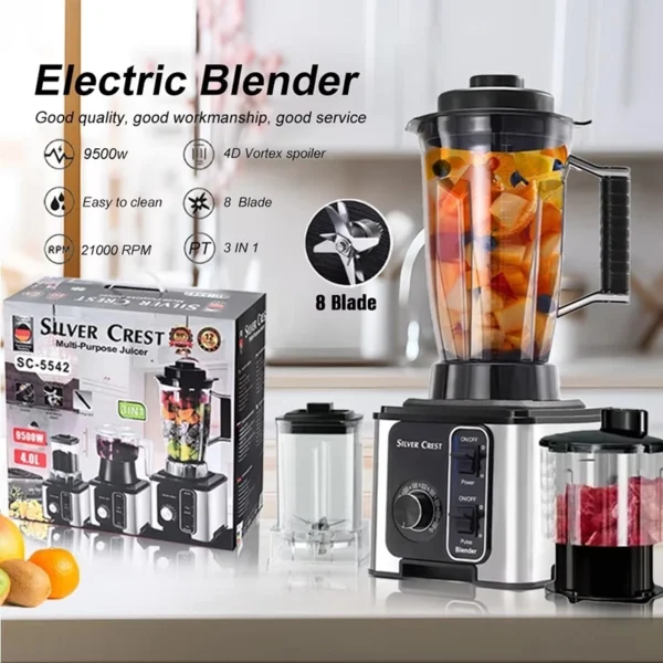 2L Heavy Duty Blender Blender 9500w Mixer Juicer Food Processor Ice Smoothie