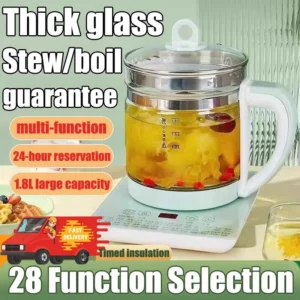 Multifunction Electric Kettle 1 8L Health Pot With Strainer Portable Teapot Thick Glass Kettle