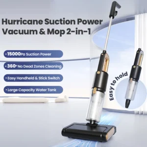 15000Pa Handheld Vacuum Cleaner USB Rechargeable 2 in 1 Large Suction Vacuum Cleaner Cordless For Home