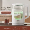 Electric Kettle 316 Stainless Steel 1500W Fast Boil Heater Jug Electric Kettle