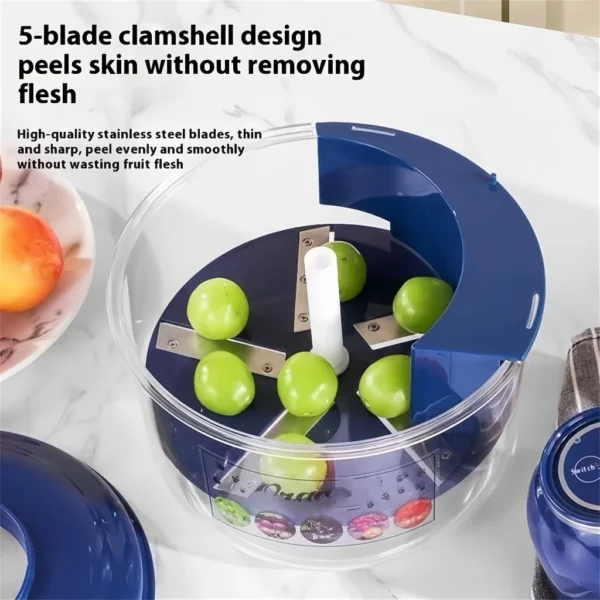 Automatic Fruit Peeler Intelligent Peeling Machine 1300mAh Portable Wireless Grape Garlic Peeler For Home Fast Kitchen