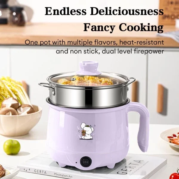 Electric Cooker NonStick Mini Rice Cooker For Steamer Frying Pan Multifunction Protable Cooker